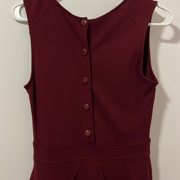 3/$20.  Burgundy Peplum Dress - Picture 5 of 9